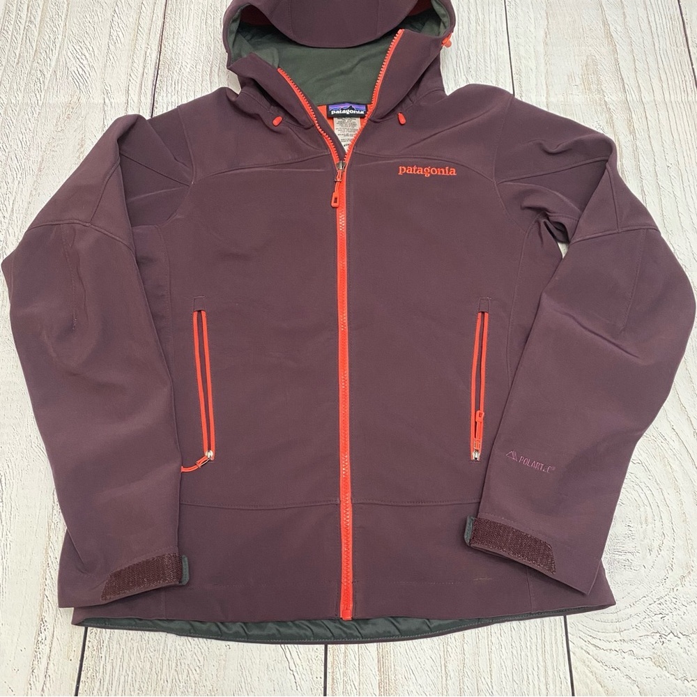 Patagonia Plum Jacket with Orange Accents